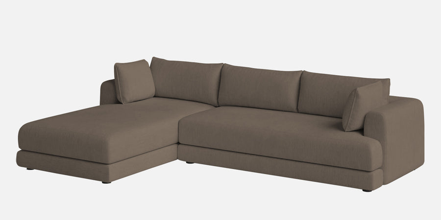 Ziggy Fabric Lhs Sectional Sofa 3 Lounger In Hazel Beige Colour - Febonic Living