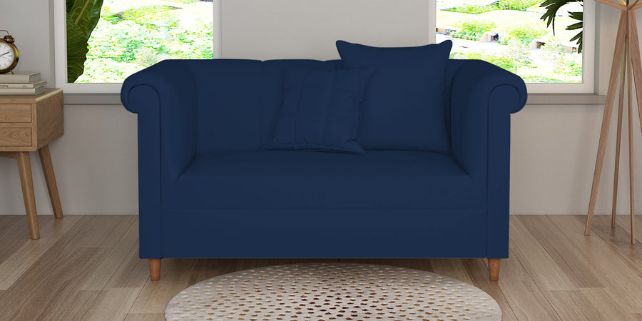 Rubi Velvet 2 Seater Sofa In Imperial Blue Colour - Febonic Living