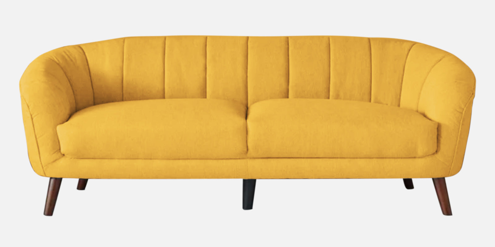 Benjamin Fabric 3 Seater Sofa in Bold Yellow Colour