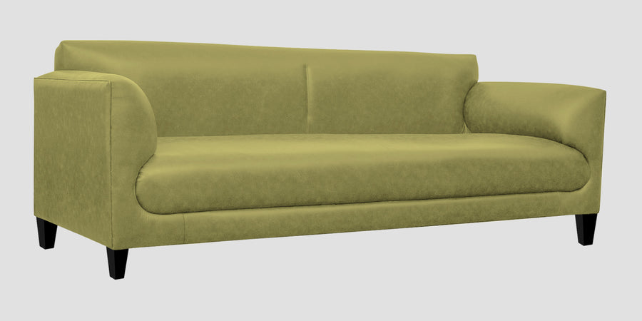 Convi Leatherette 3 Seater Sofa In Spring Green Colour - Febonic Living
