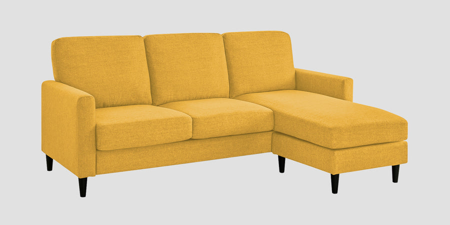 Romie Fabric Lhs Sectional Sofa 2 Lounger In Bold Yellow Colour - Febonic Living