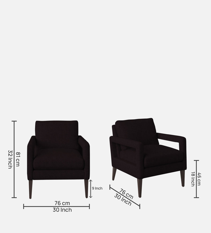 Olsen Fabric Arm Chair In Cara Brown Colour - Febonic Living