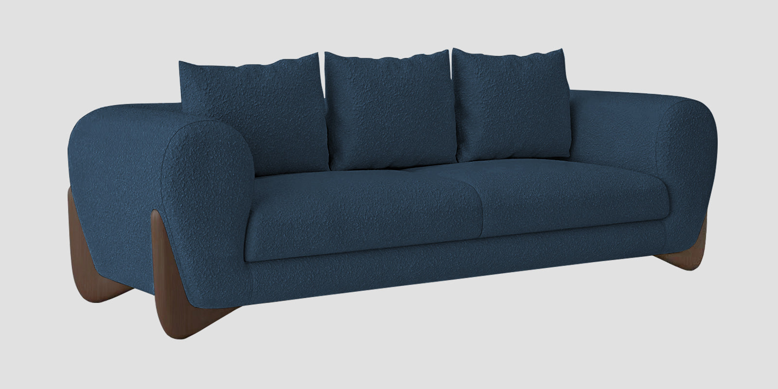 Boko Boucle 3 Seater Sofa In Classic Blue Colour - Febonic Living