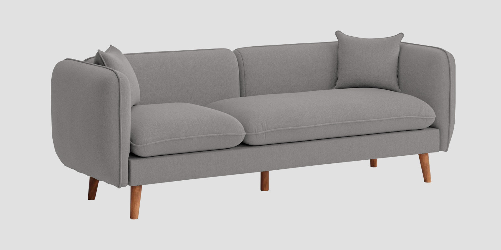 Reva Fabric 3 Seater Sofa In Silver Grey Colour - Febonic Living