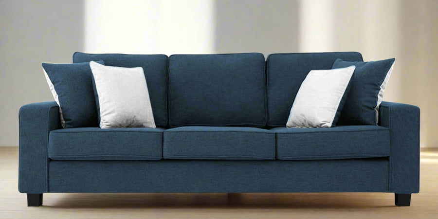 Ladybug Fabric 3 Seater Sofa In Light Blue Colour - Febonic Living