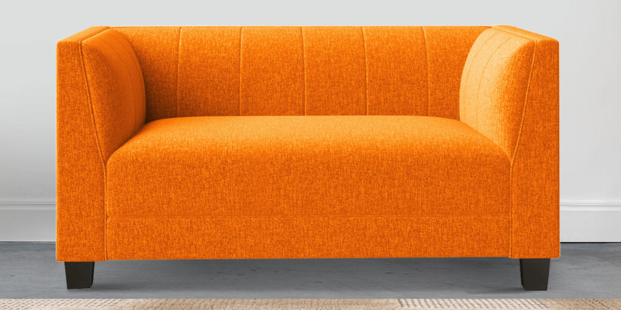 Chastin Fabric 2 Seater Sofa In Vivid Orange Colour - Febonic Living