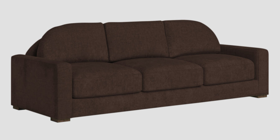 Dara Fabric 3 Seater Sofa In Coffee Brown Colour - Febonic Living