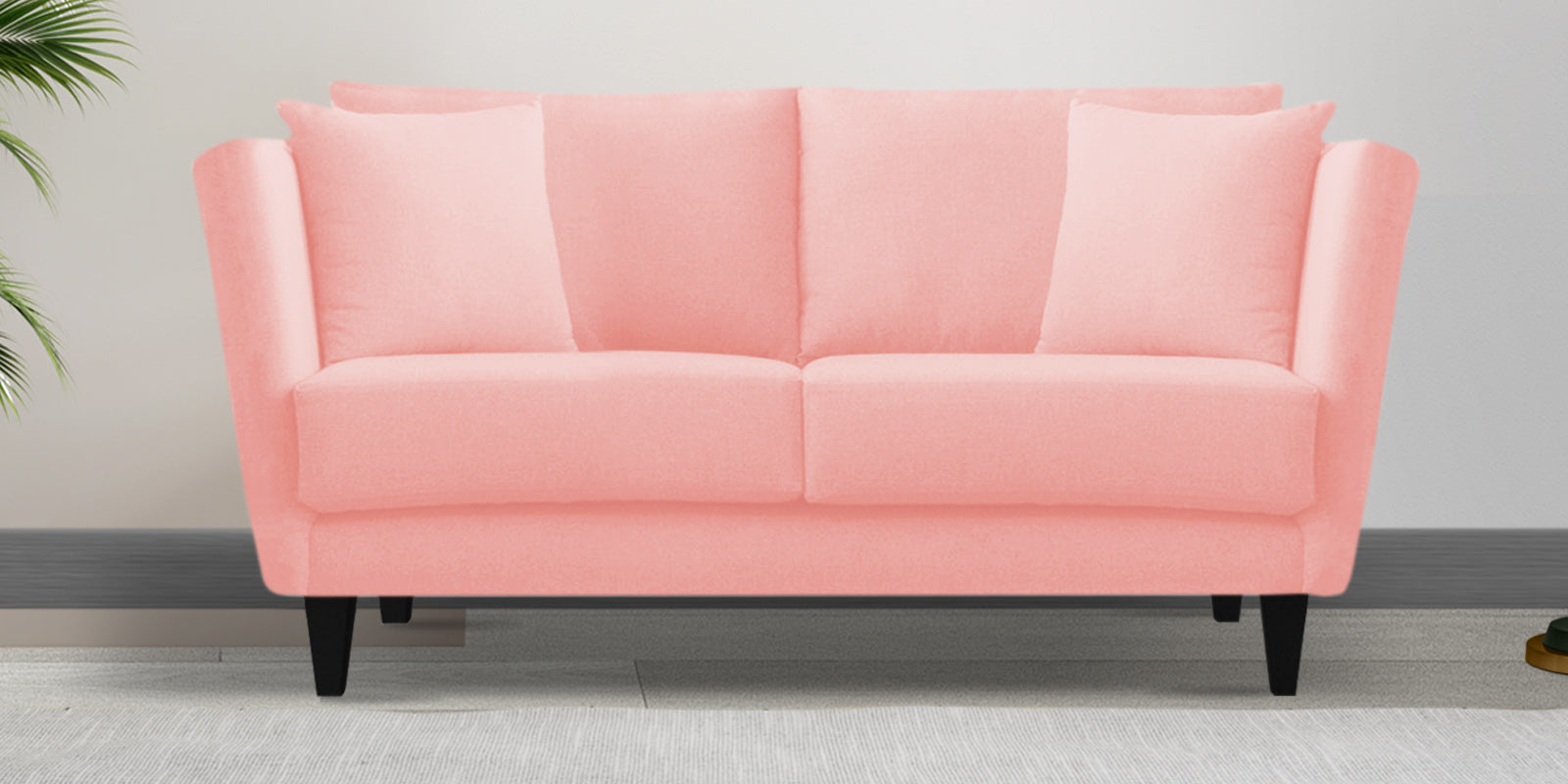 Norway Velvet 2 Seater Sofa In Millennial Pink Colour