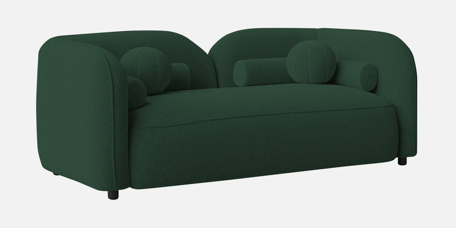 Corny Boucle Fabric 2 Seater Sofa In Hunter Green Colour - Febonic Living