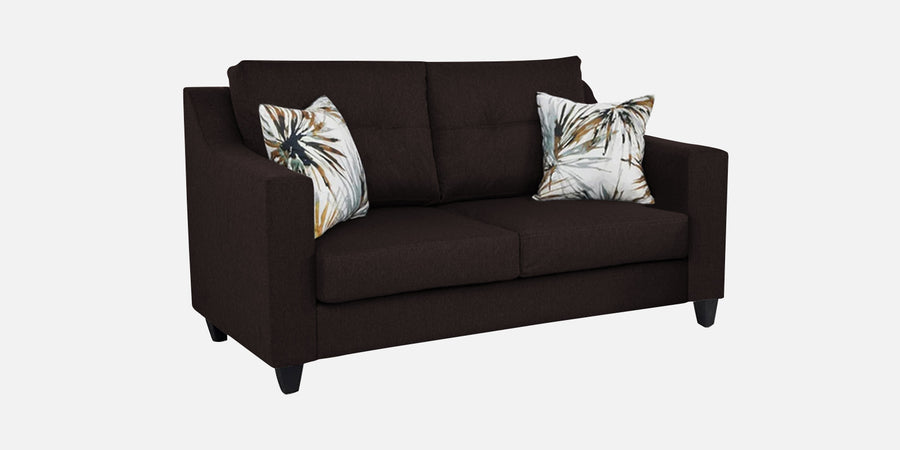Welly Fabric 2 Seater Sofa In Dark Brown Colour - Febonic Living
