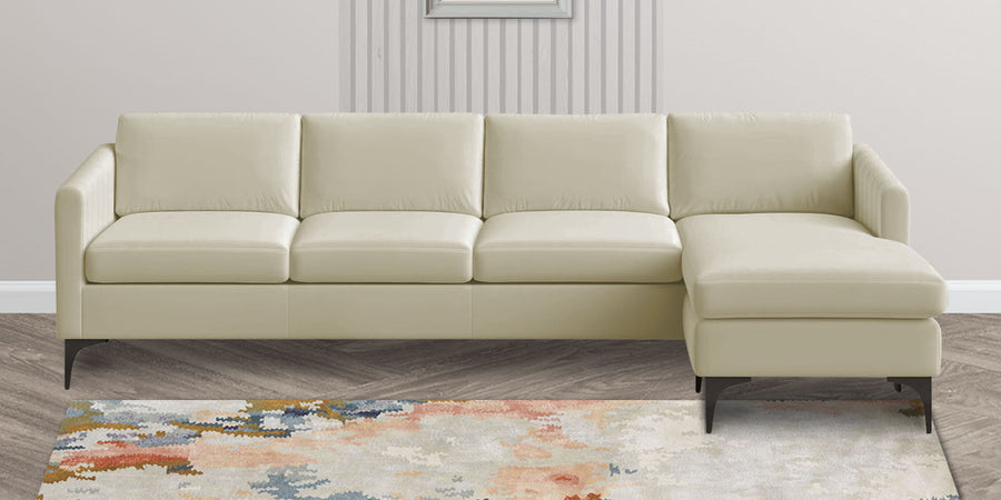 Haru Fabric Lhs Sectional Sofa 3 Lounger In Warm White Colour - Febonic Living