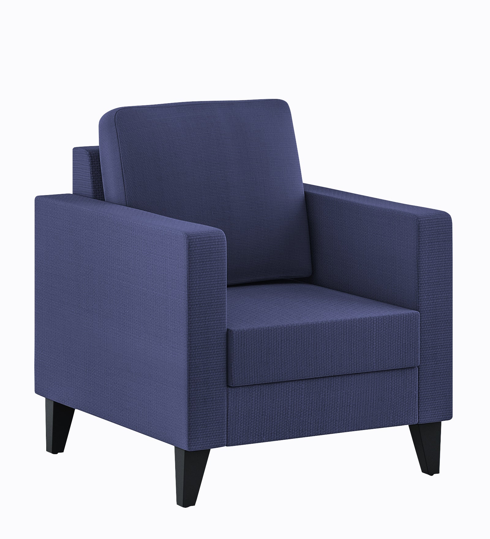 Nori Fabric 1 Seater Sofa In Denim Blue Colour