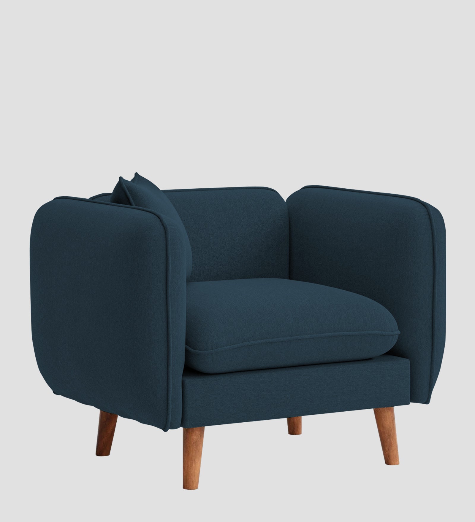 Reva Fabric 1 Seater Sofa In  Cool Blue Colour - Febonic Living