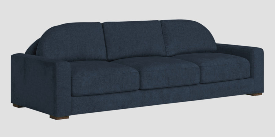Dara Fabric 3 Seater Sofa In Denim Blue Colour - Febonic Living