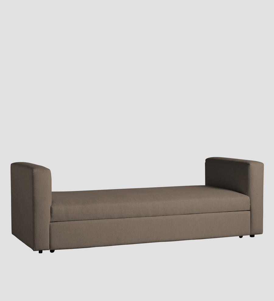 Tosy Fabric 3 Seater Pull Out Sofa Cum Bed In Hazel Beige Colour - Febonic Living