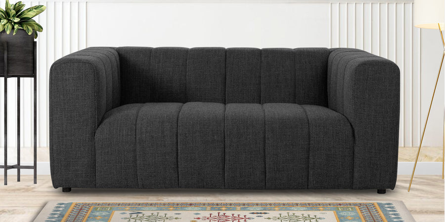 Lara Fabric 2 Seater Sofa In Charcoal Grey Colour - Febonic Living