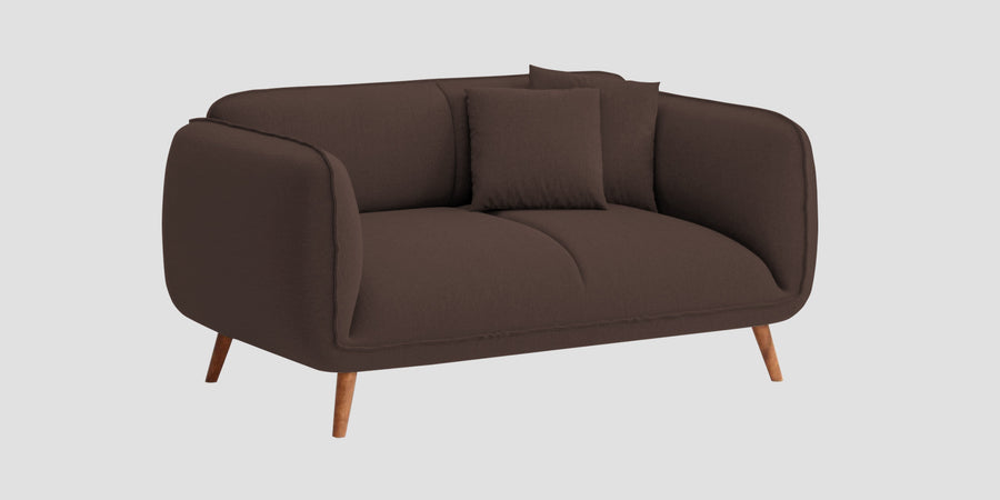 Zia Fabric 2 Seater Sofa In Caramel Brown Colour - Febonic Living