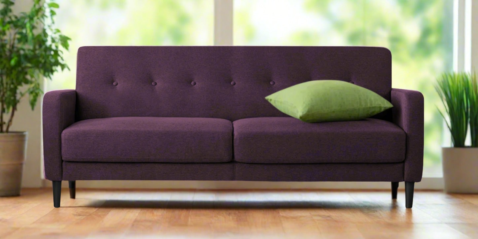 Marq Fabric 3 Seater Sofa in Greek Purple Colour