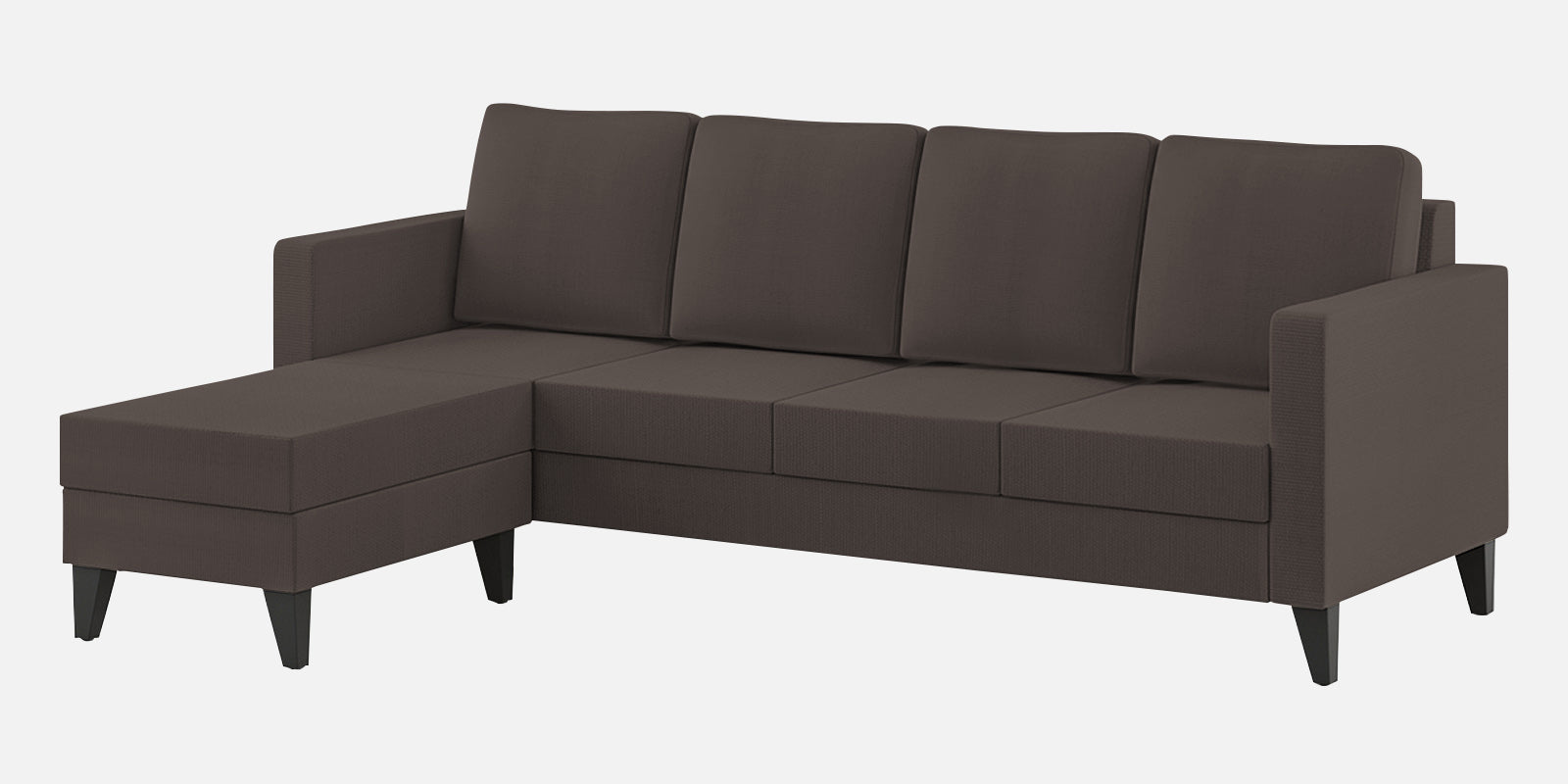 Nori Fabric RHS Sectional Sofa (3 + Lounger) In Caspa Brown Colour