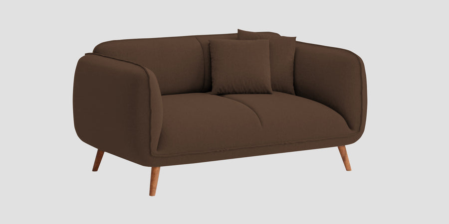 Zia Fabric 2 Seater Sofa In Ash Brown Colour - Febonic Living