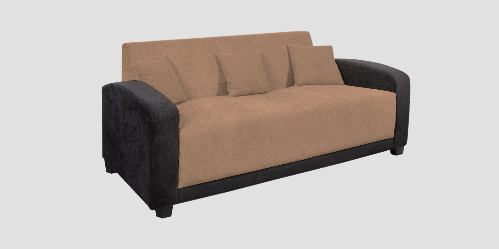 Alex Fabric 3 Seater Sofa In Cosmic Beige Colour