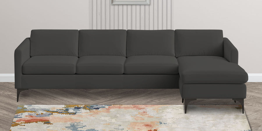 Haru Fabric Lhs Sectional Sofa 3 Lounger In Hory Grey Colour - Febonic Living