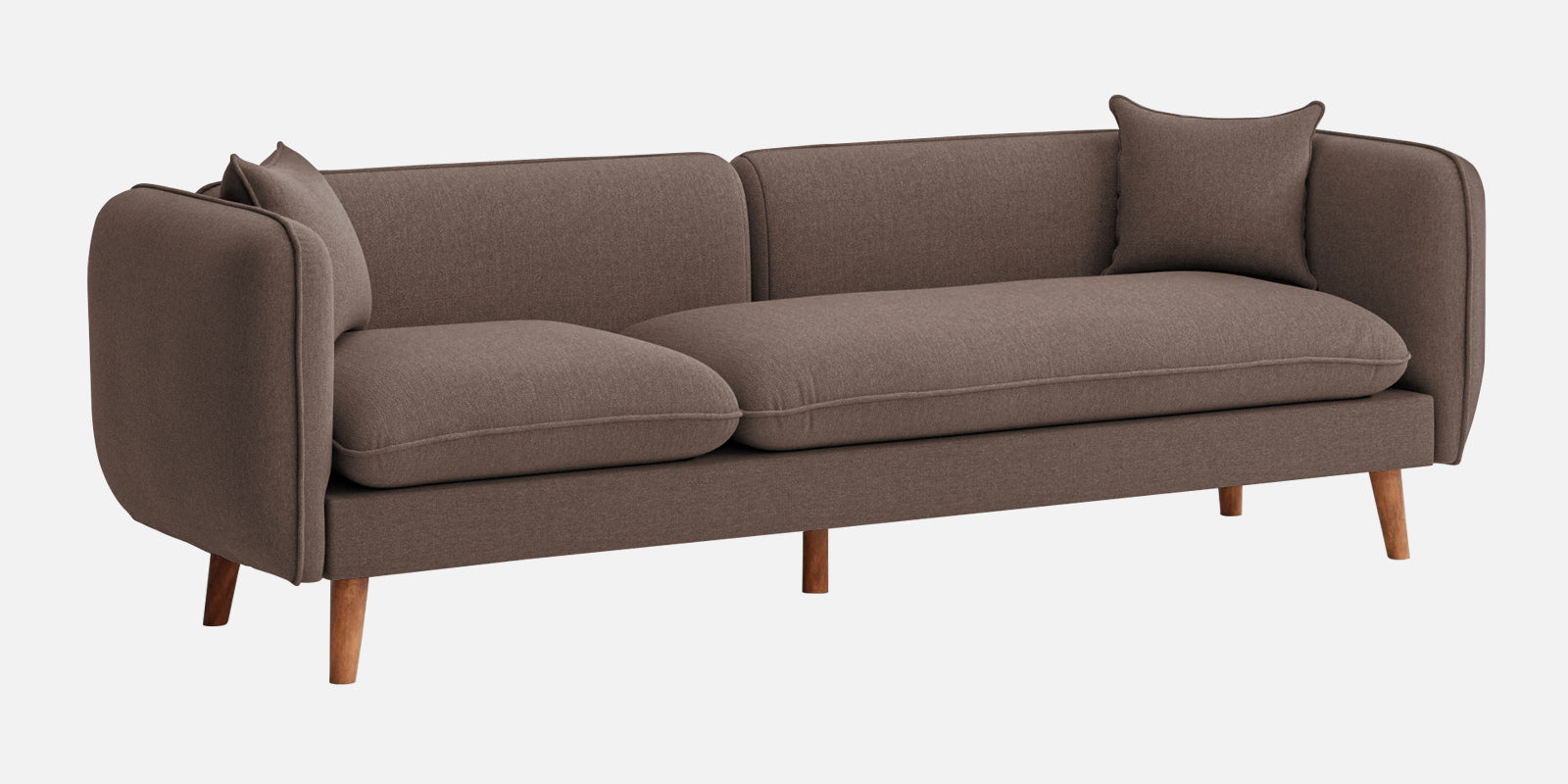 Reva Fabric 3 Seater Sofa In Ginger Brown Colour