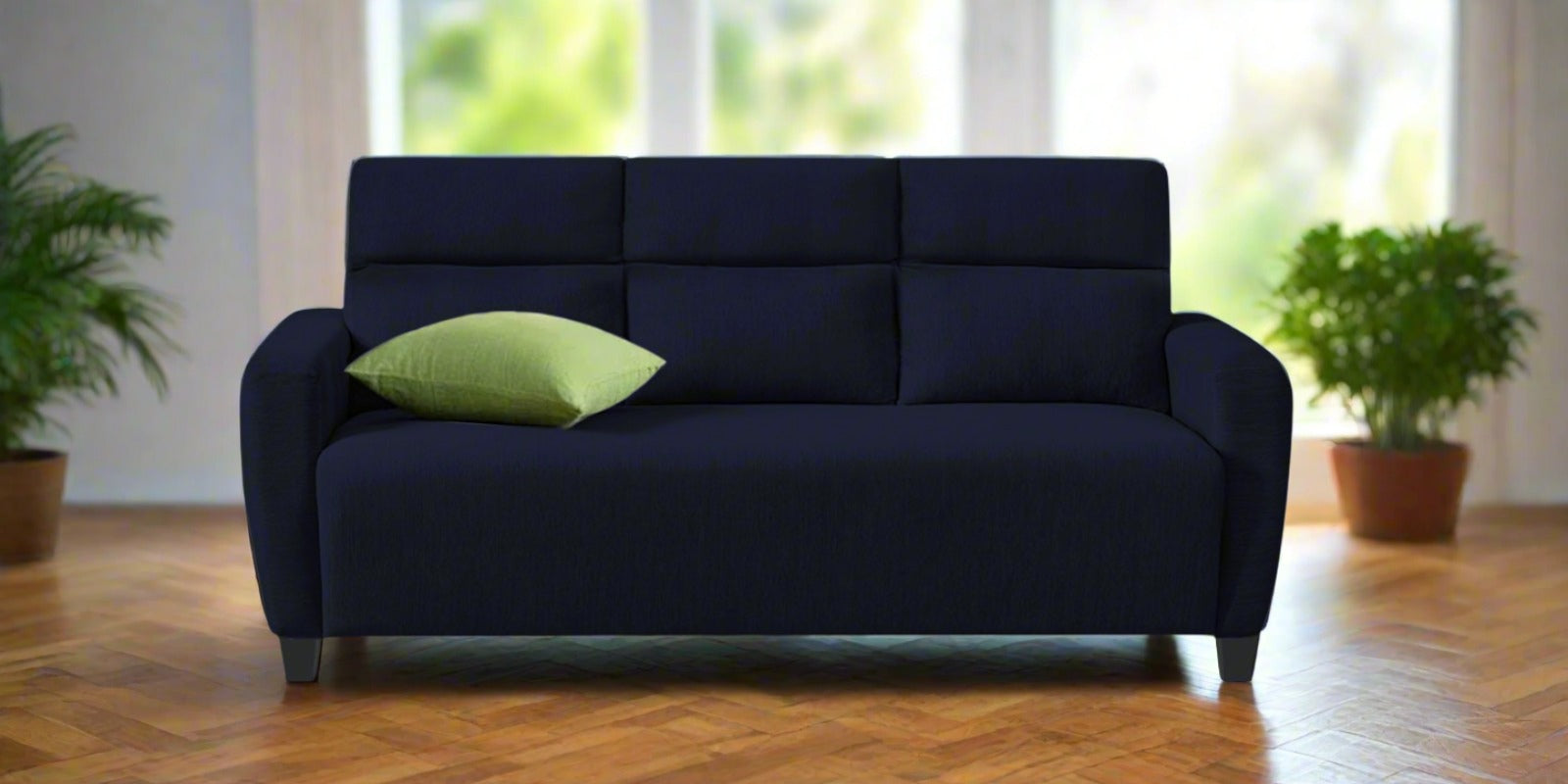 Bakadi Fabric 3 Seater Sofa in Royal Blue Colour