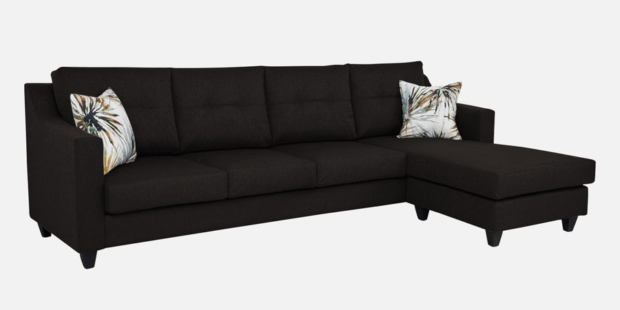 Welly Fabric Lhs Sectional Sofa 3 Lounger In Cara Brown Colour - Febonic Living