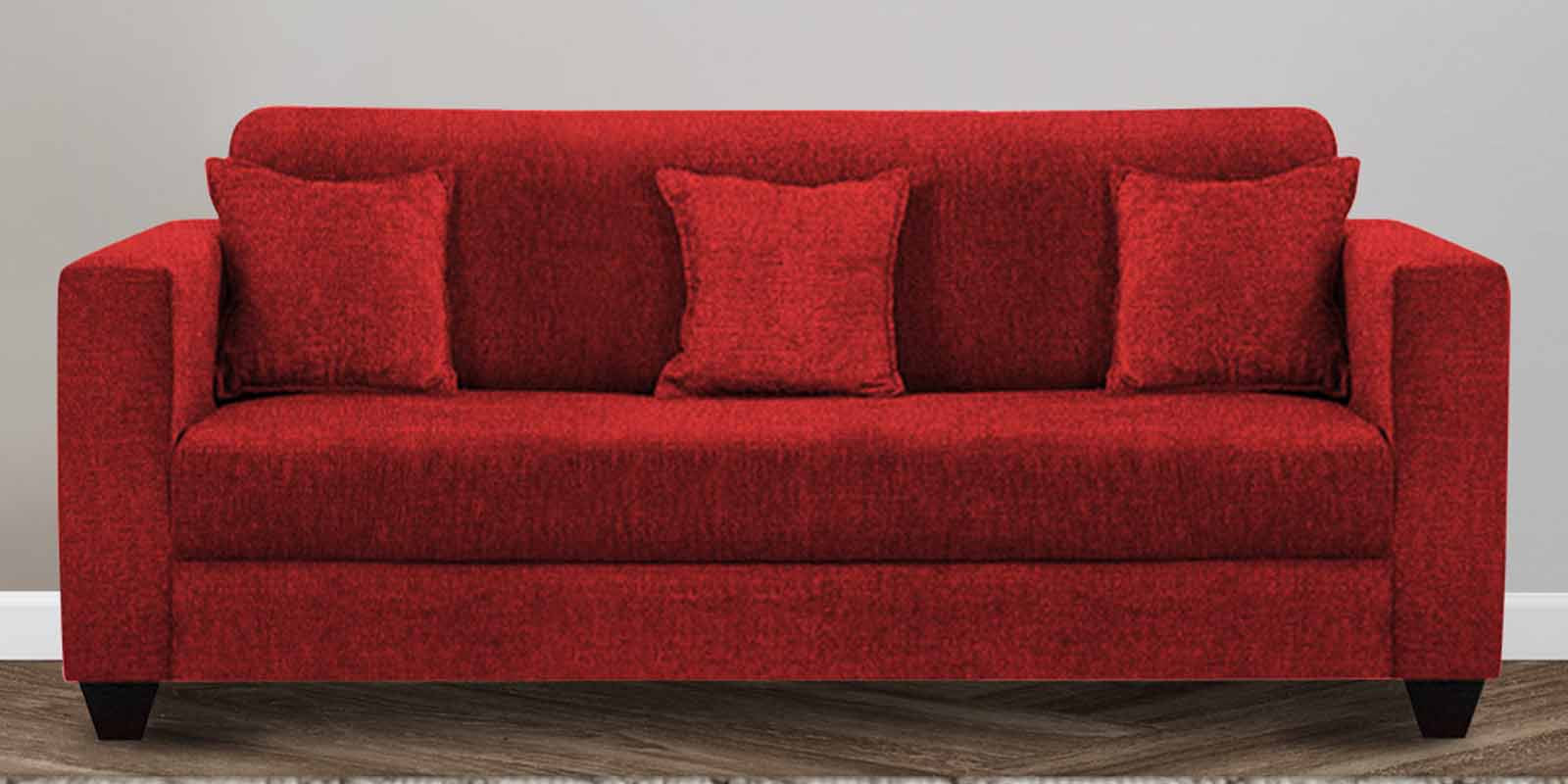 Nebula Fabric 3 Seater Sofa in Blood Maroon Colour