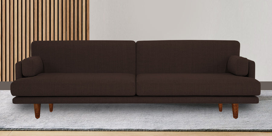 Ricky Fabric 3 Seater Sofa In Coffee Brown Colour - Febonic Living