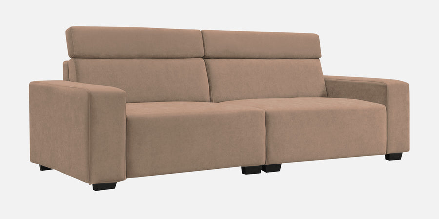 Hiro Fabric 3 Seater Sofa In Wheat Beige Colour - Febonic Living
