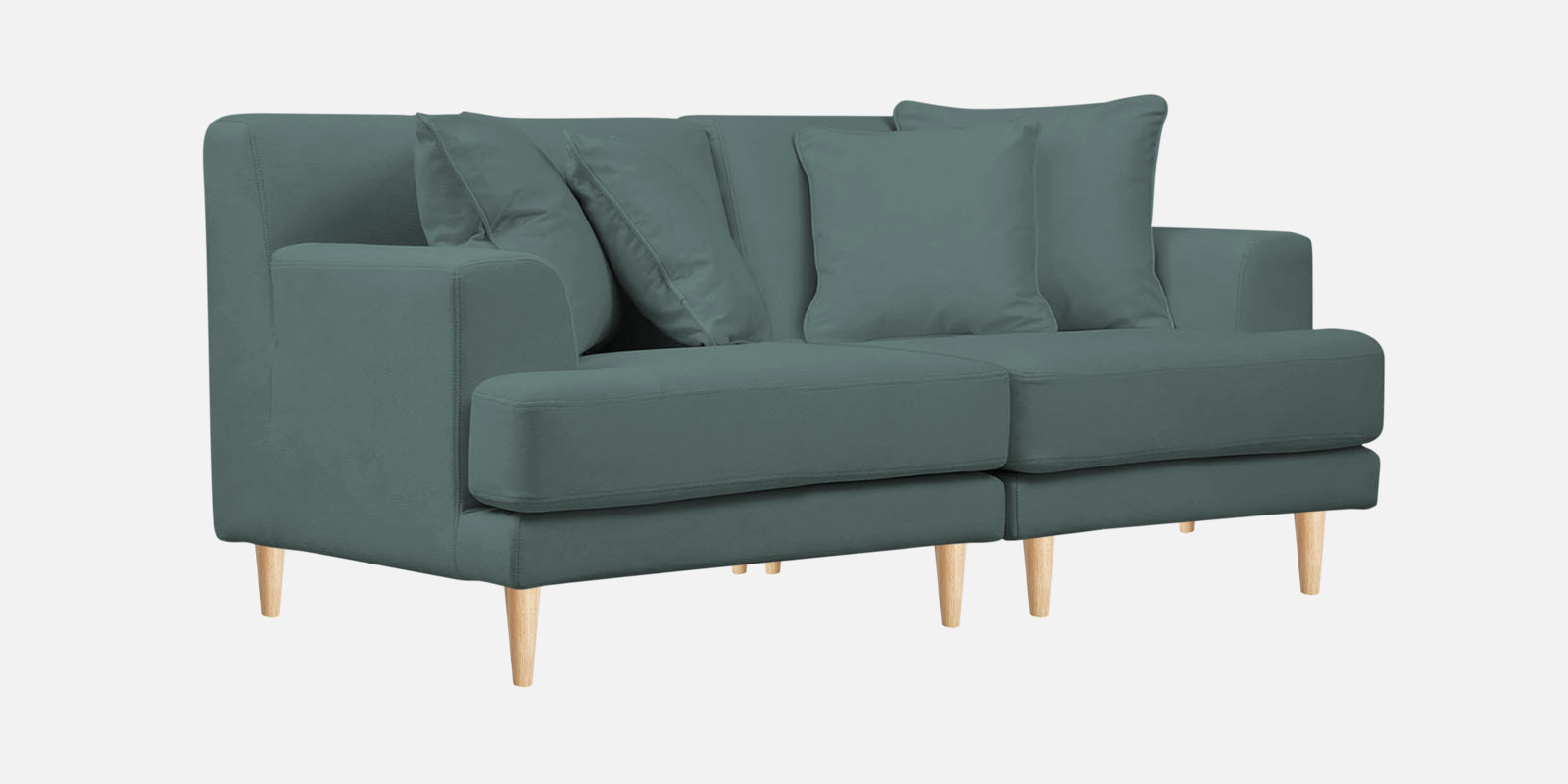 Woody Fabric 3 Seater Sofa in Pista Green Colour