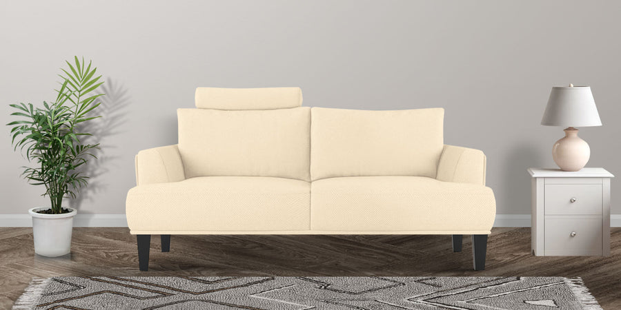 Como Fabric 2 Seater Sofa In Ivory Cream Colour - Febonic Living