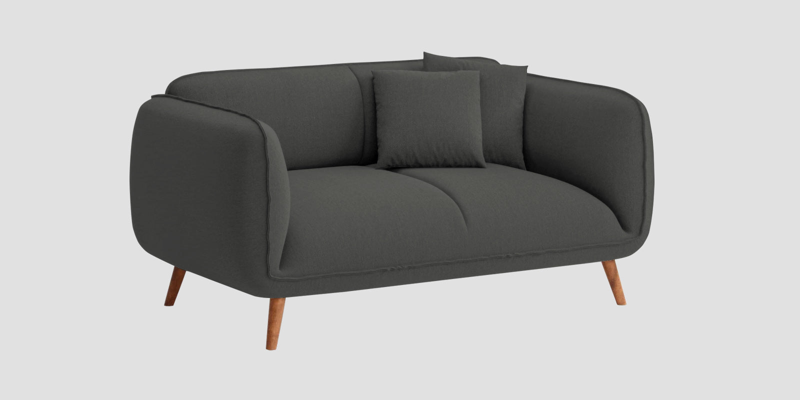 Zia Fabric 2 Seater Sofa In Stone Grey Colour