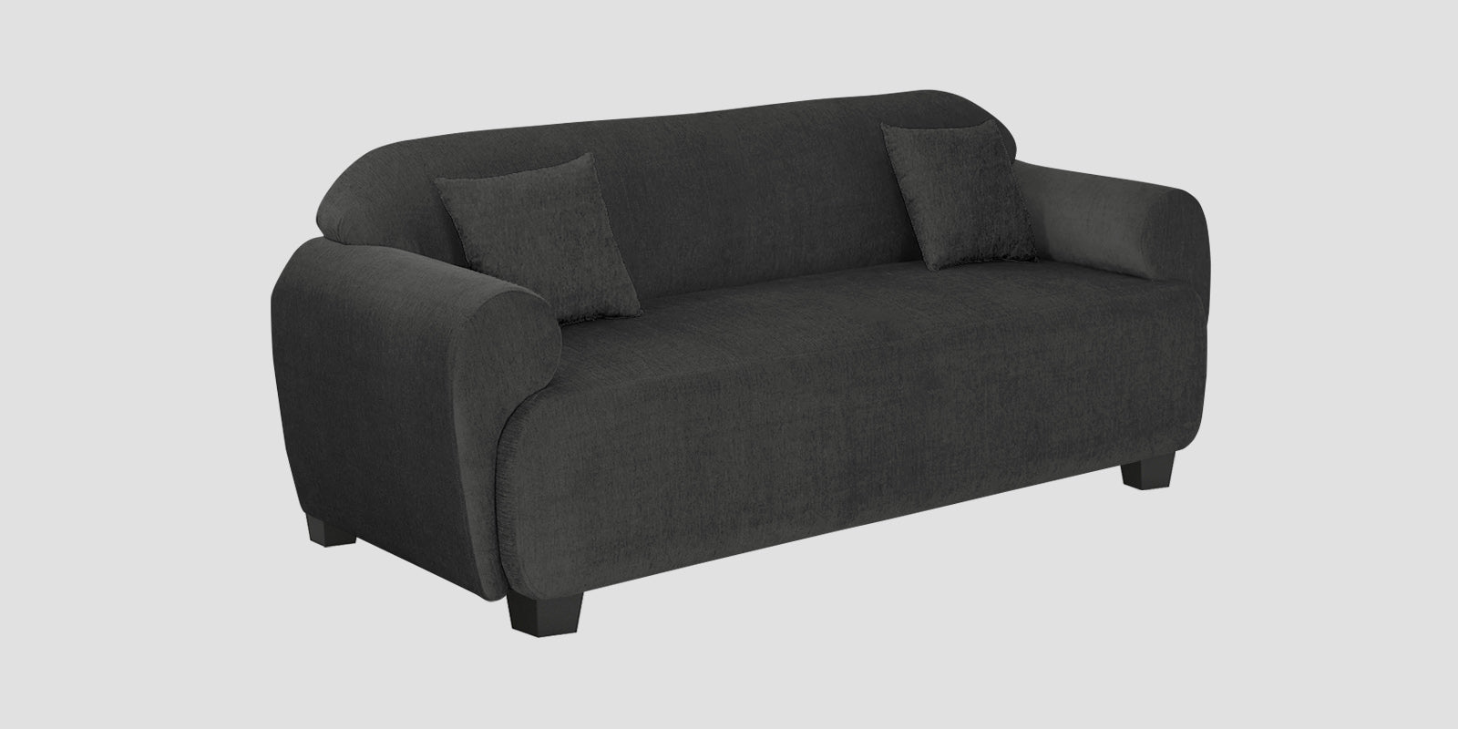 Apollo Fabric 3 Seater Sofa In  Charcoal Grey Colour - Febonic Living