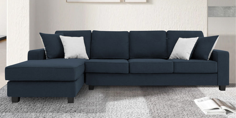 Ladybug Fabric Rhs Sectional Sofa 3 Lounger In Denim Blue Colour - Febonic Living