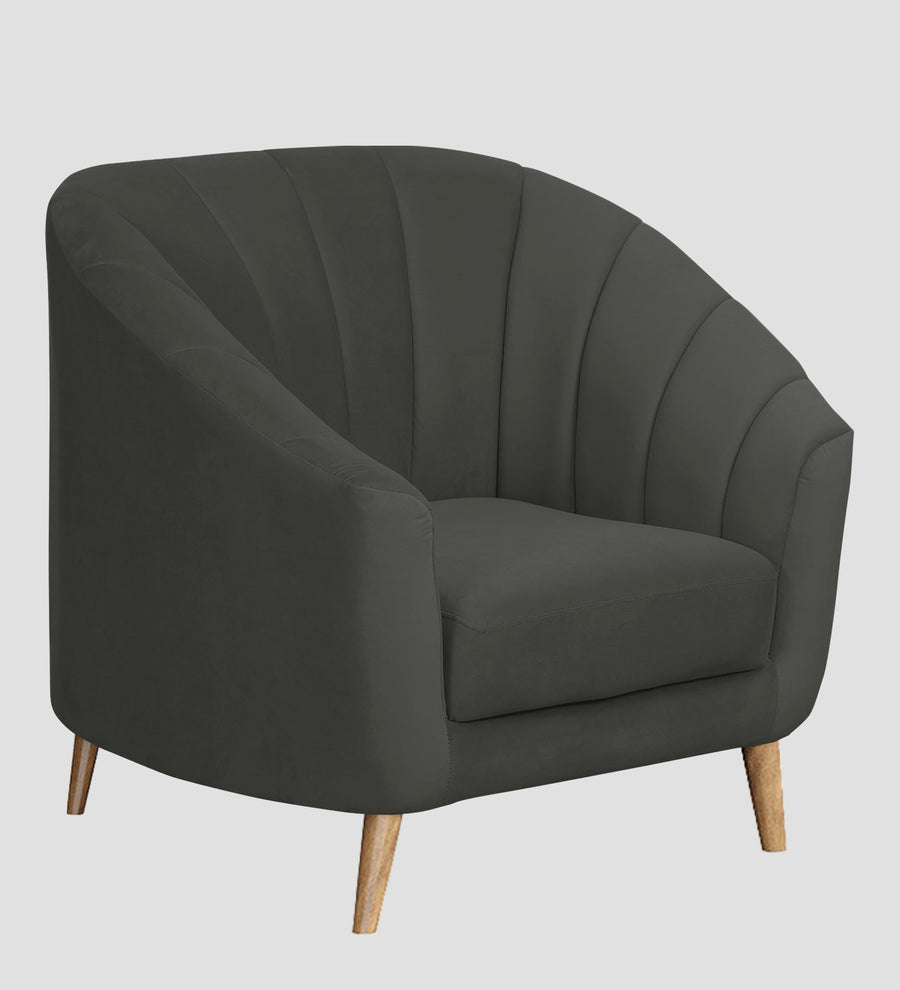 Kaylee Velvet 1 Seater Sofa In Hory Grey Colour - Febonic Living