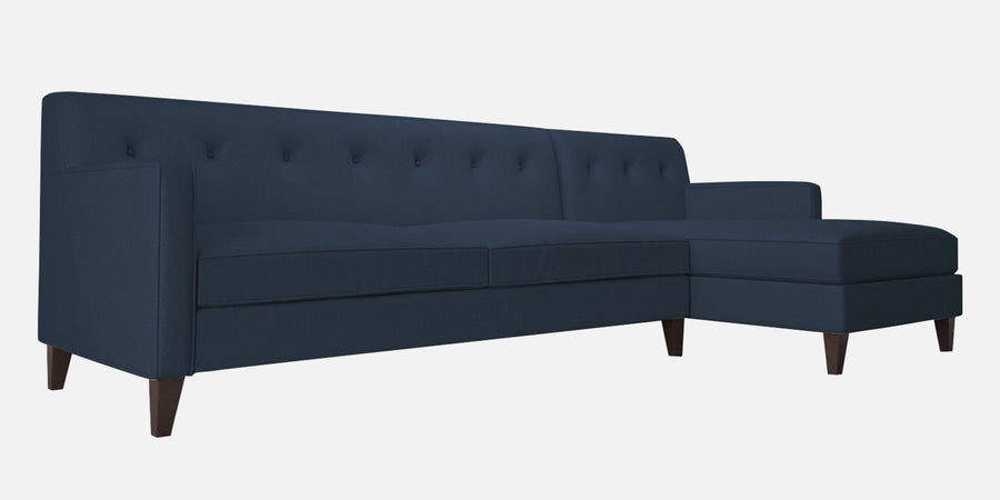 Miller Fabric Lhs Sectional Sofa 3 Lounger In Denim Blue Colour - Febonic Living