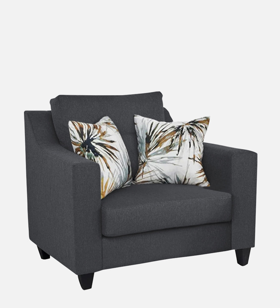 Welly Fabric 1 Seater Sofa In Maba Grey Colour - Febonic Living
