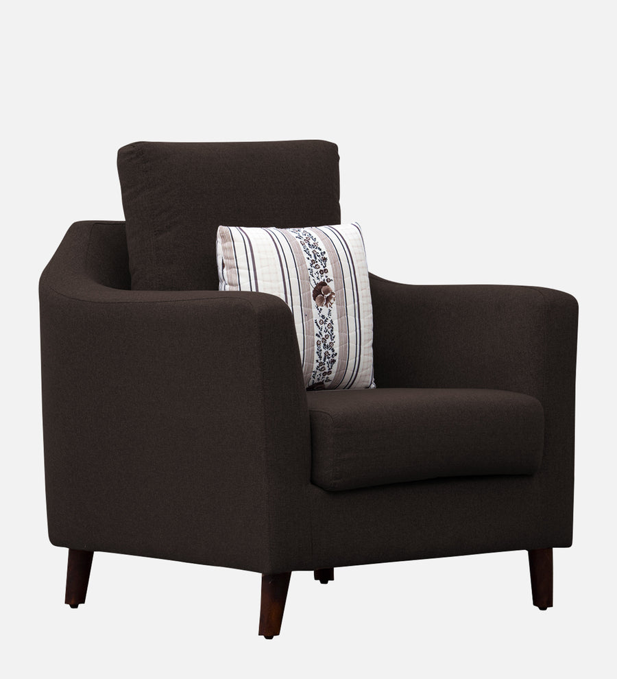 Kevin Fabric 1 Seater Sofa In Coffee Brown Colour - Febonic Living