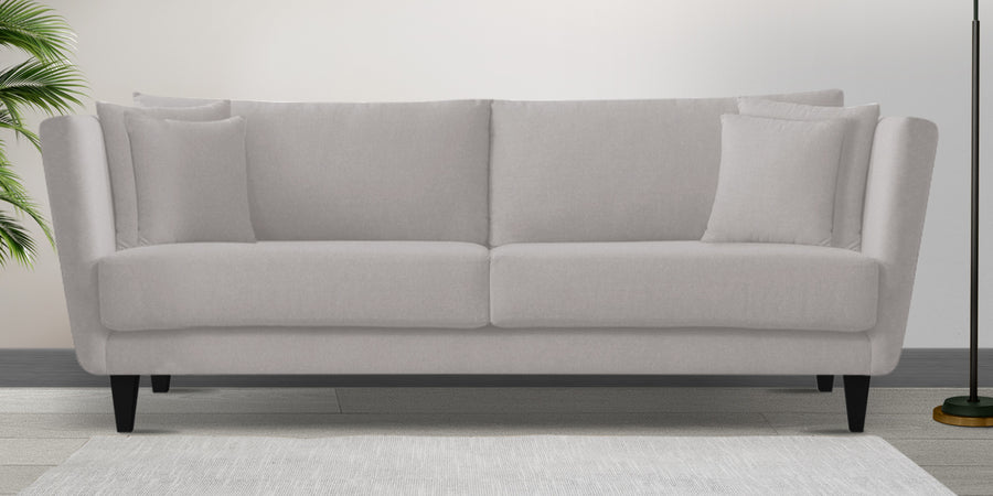 Norway Velvet 3 Seater Sofa In Concrete Grey Colour - Febonic Living