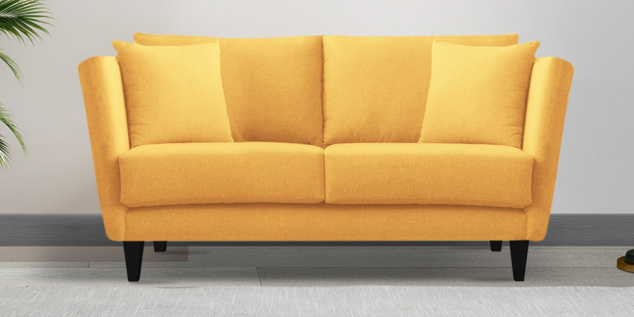 Norway Velvet 2 Seater Sofa In Turmeric Yellow Colour - Febonic Living