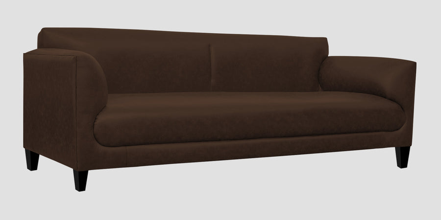 Convi Leatherette 3 Seater Sofa In Carob Brown Colour - Febonic Living