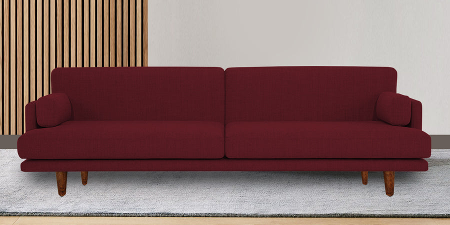 Ricky Fabric 3 Seater Sofa In Blood Maroon Colour - Febonic Living