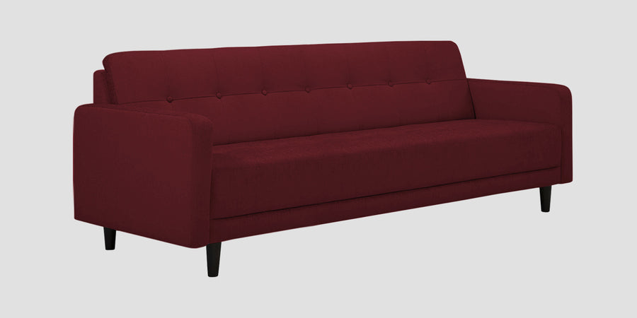 Noha Fabric 3 Seater Sofa In Blood Maroon Colour - Febonic Living
