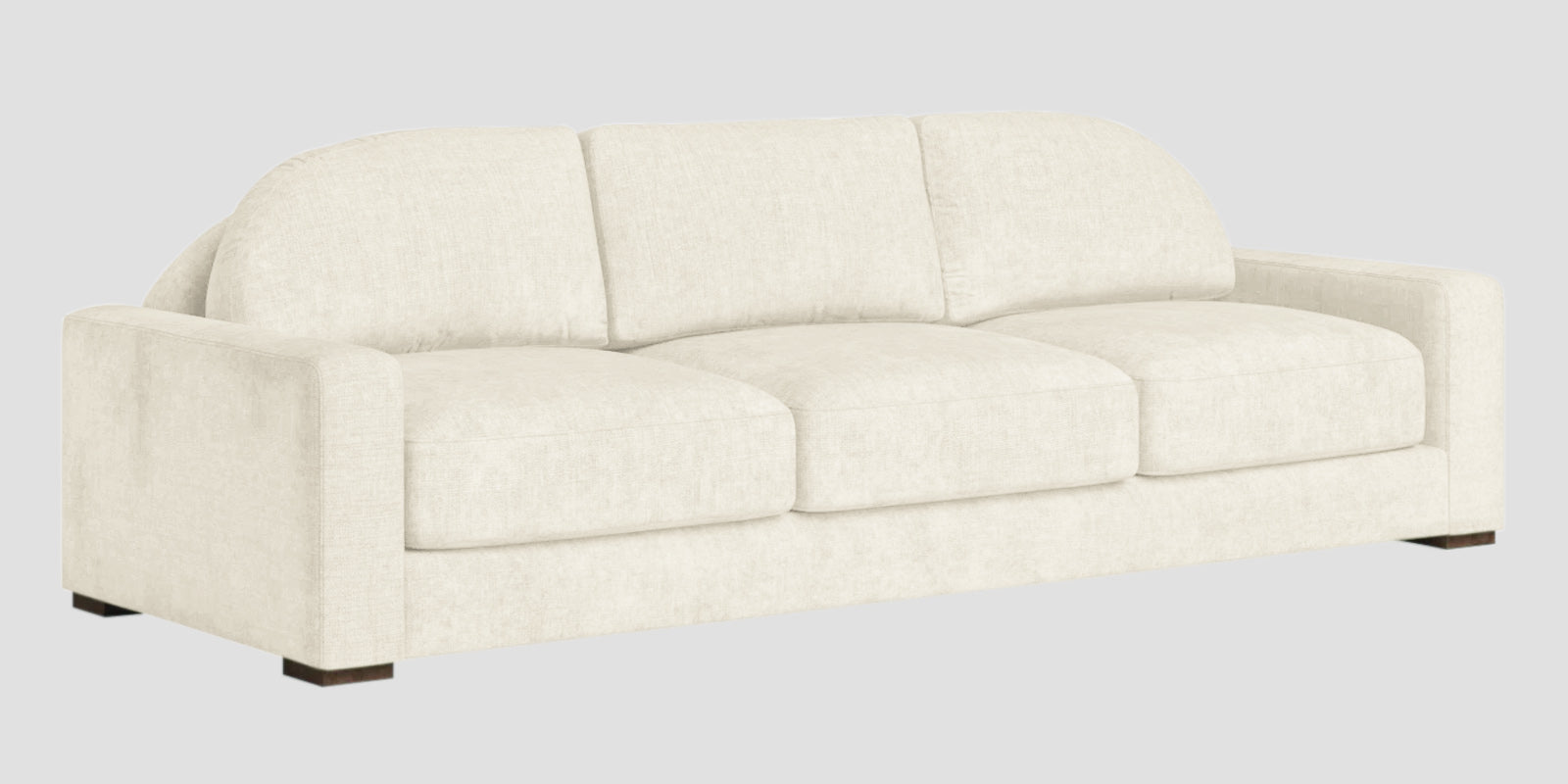 Dara Fabric 3 Seater Sofa In Ivory Cream Colour