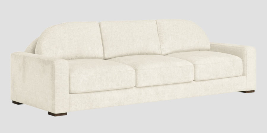 Dara Fabric 3 Seater Sofa In Ivory Cream Colour - Febonic Living