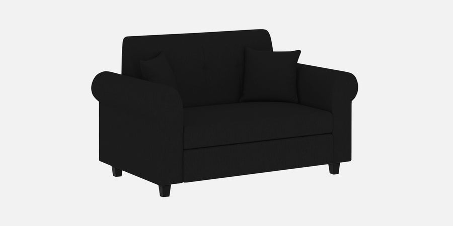 Derado Fabric 2 Seater Sofa In Zed Black Colour - Febonic Living