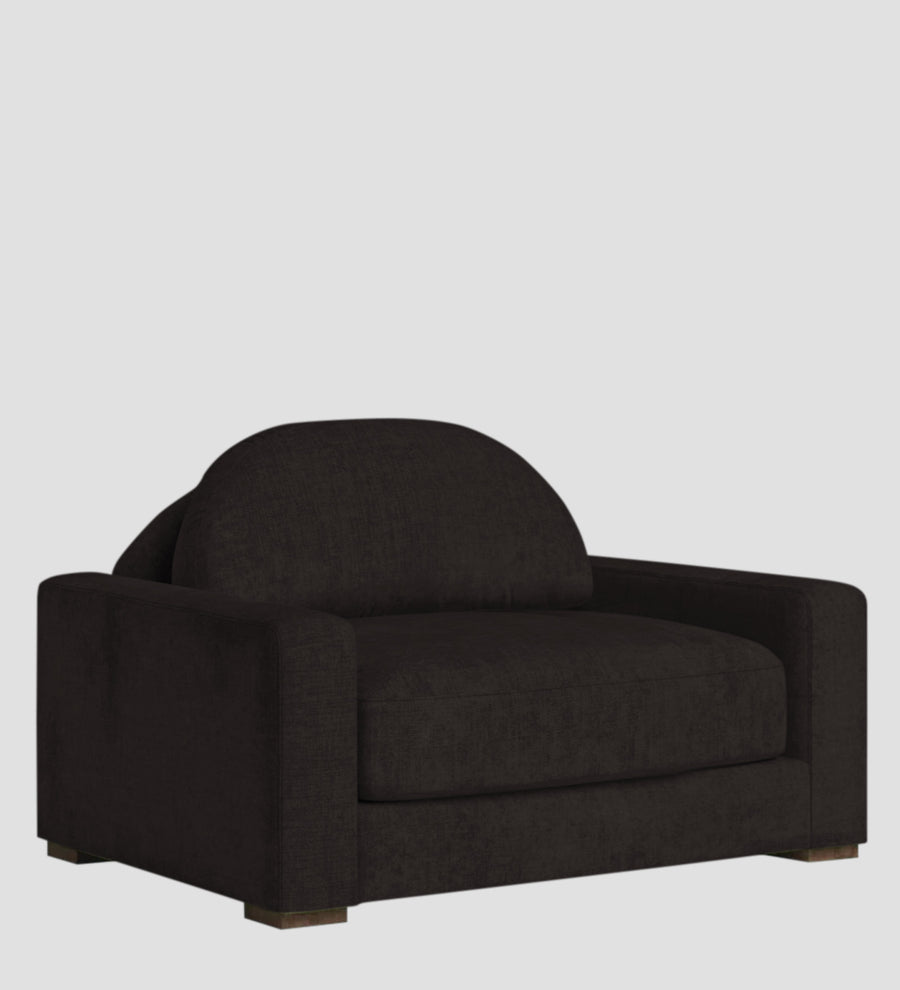 Dara Fabric 1 Seater Sofa In Cara Brown Colour - Febonic Living